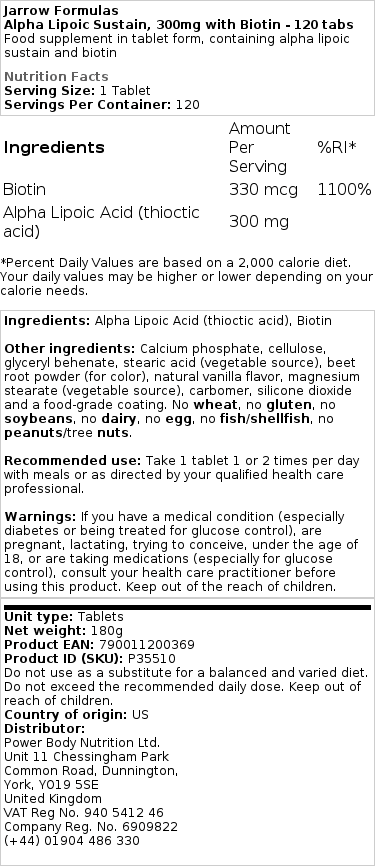 300mg with Biotin - 60 tabs