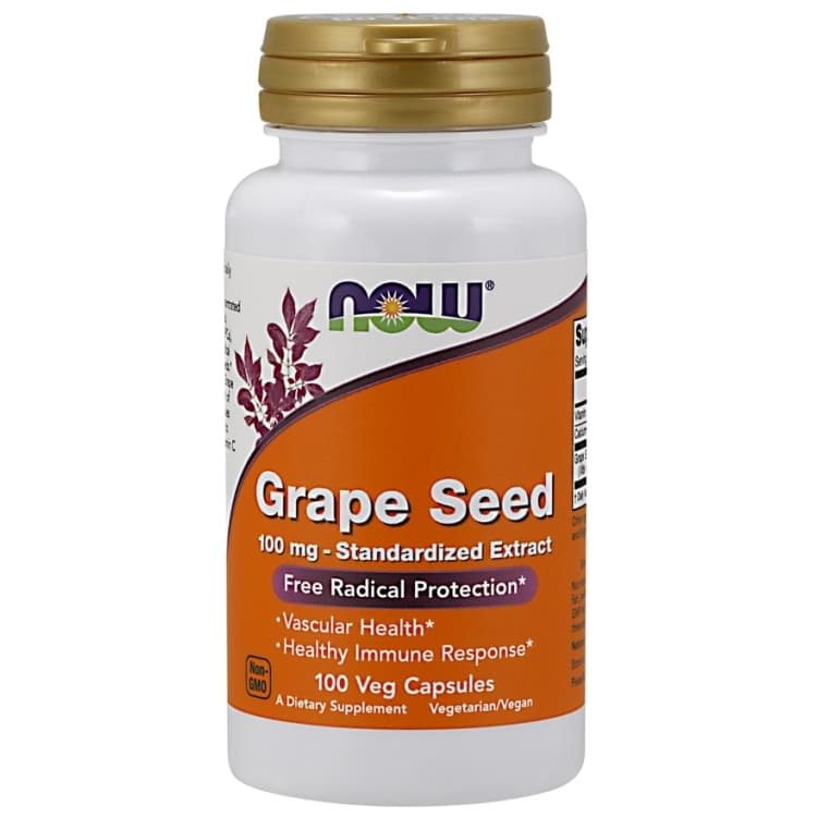NOW Foods - Grape Seed Standardized Extract 100mg - 100 vcaps