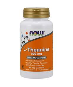 NOW Foods - L-Theanine with Decaf Green Tea 90 vcaps