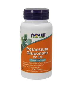 NOW Foods - Potassium Gluconate 99mg - 100 tablets