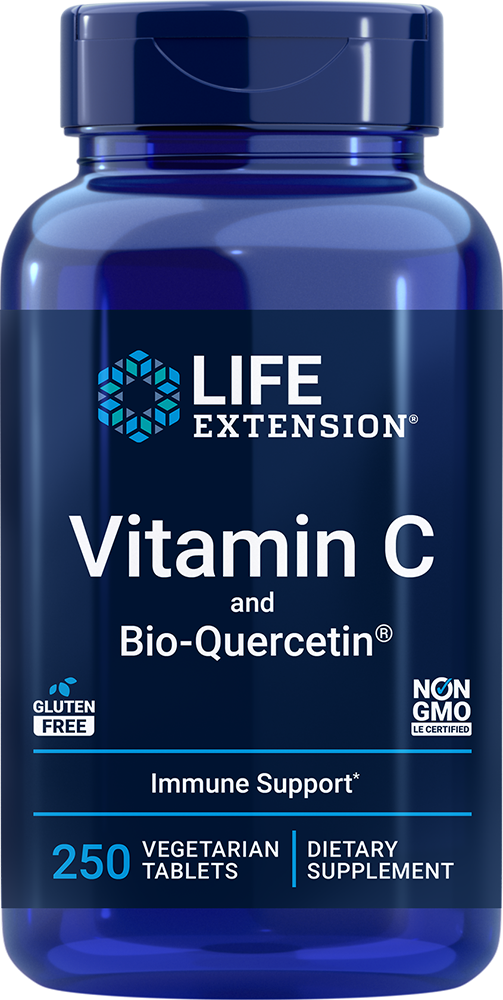 Life Extension - Vitamin C og Bio-Quercetin Phytosome - 250 vegetariske tabletter