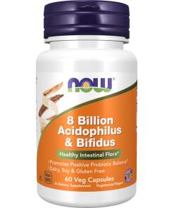 NOW Foods - 8 Milliarder Acidophilus & Bifidus - 60 kapsler