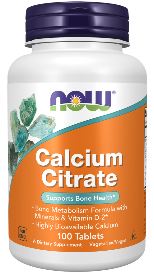 NOW Foods - Calcium Citrate med mineraler og vitamin D-2 - 250 tabletter