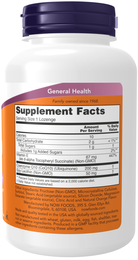 NOW Foods - CoQ10 med Lecithin & Vitamin E