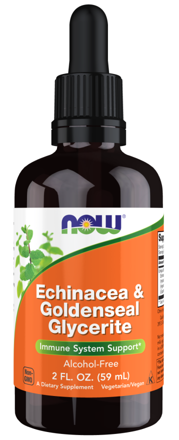 NOW Foods - Echinacea & Goldenseal Glycerite - 60 ml.