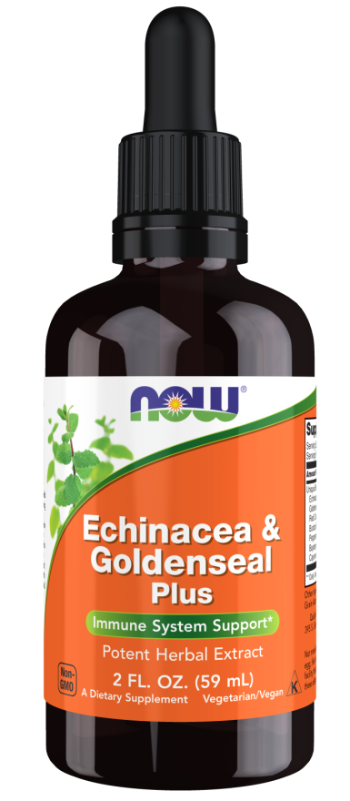 NOW Foods - Echinacea & Goldenseal Plus - 60 ml. -> NOW Foods - Echinacea & Goldenseal Plus - 60 ml