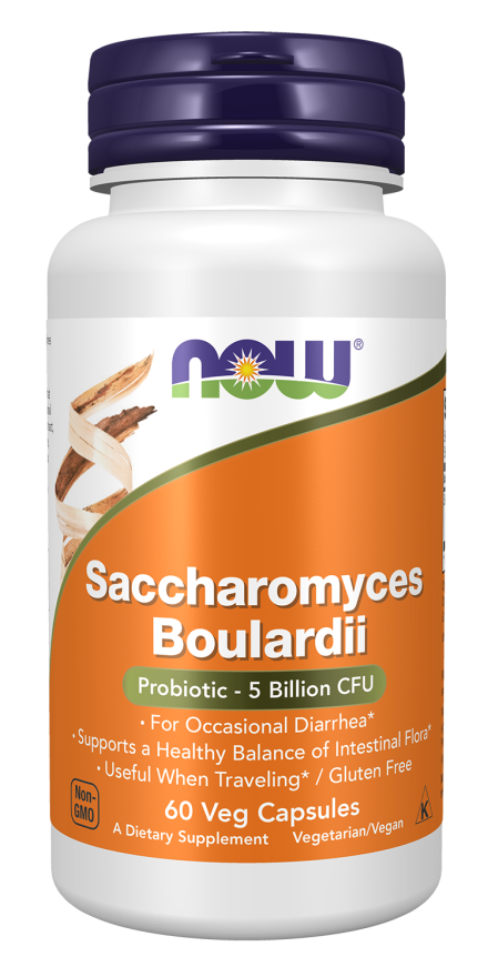 NOW Foods - Saccharomyces Boulardii - 60 kapsler
