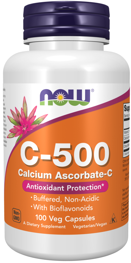 NOW Foods - Vitamin C-500 Calcium Ascorbate-C - 250 kapsler