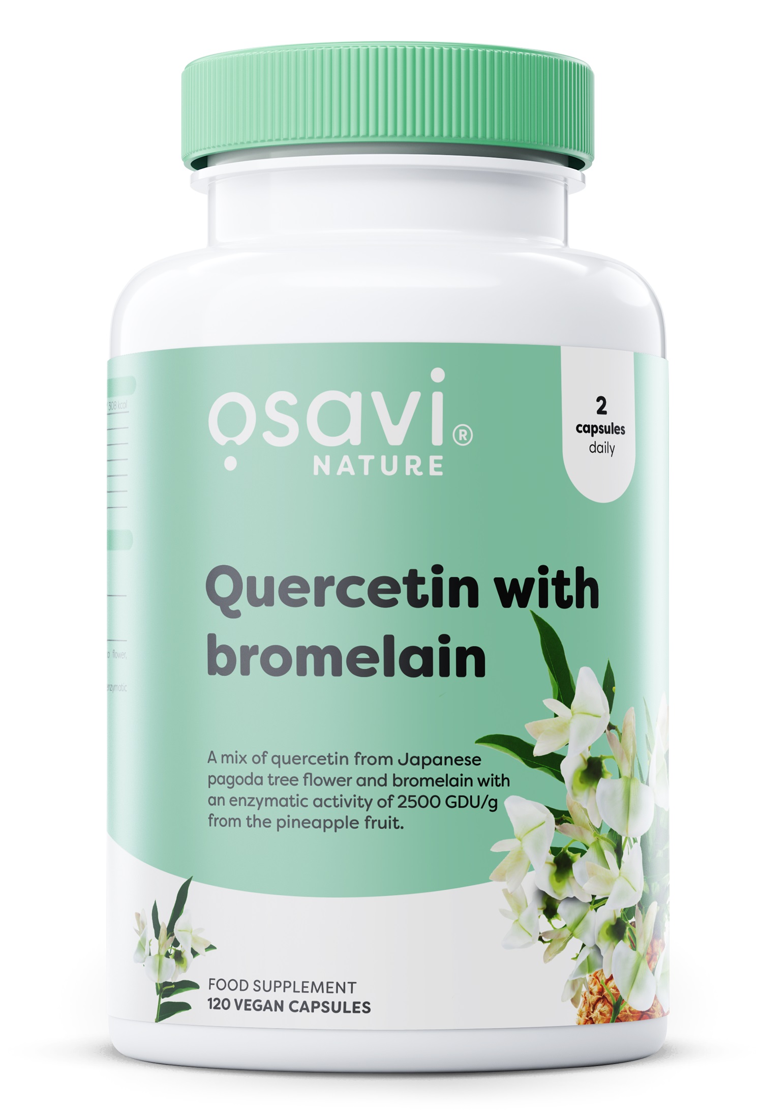 Osavi - Quercetin med Bromelain - 120 veganske kapsler