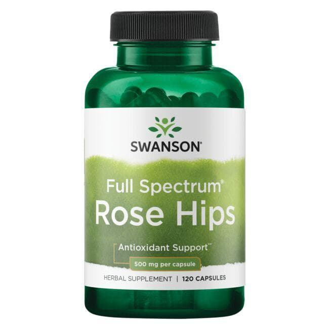 SWANSON Vild Rose 500 mg 120 kapsler