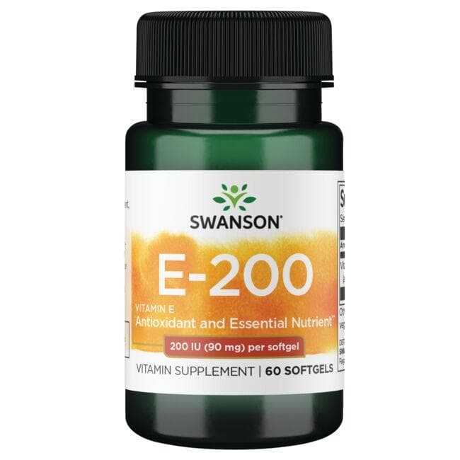 SWANSON Vitamin E 200IE 60 kapsler