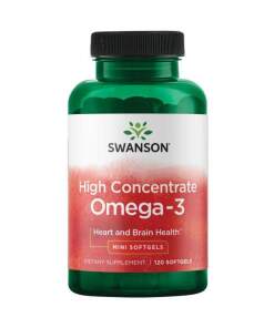 Swanson - Højkoncentreret Omega-3 - 120 bløde kapsler