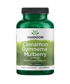 Swanson - Kanel Gymnema Mulberry Complex - 120 kapsler