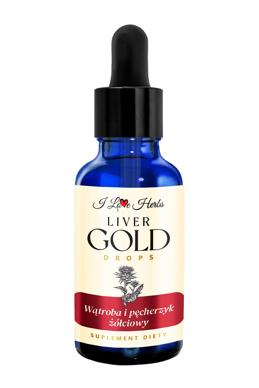 I LOVE HERRBS - LIVER Gold Drops WĄTROBA I PĘCHERZYK ŻÓŁCIOWY (50 ml)