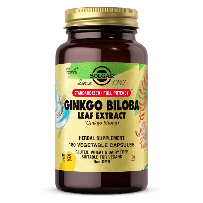 SOLGAR Ginkgo Biloba Leaf Extract (180 vcaps)