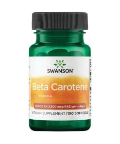 Swanson Beta Carotene 25 000IU (7 500mcg) 100 softgels